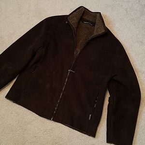 Weatherproof brown bomber jacket
